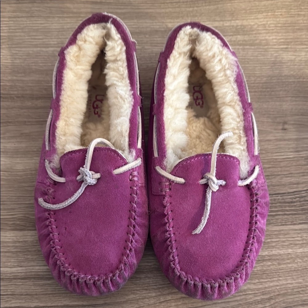 UGG Pink Suede Moccasins